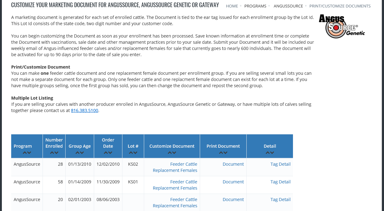 AngusSource Marketing Document