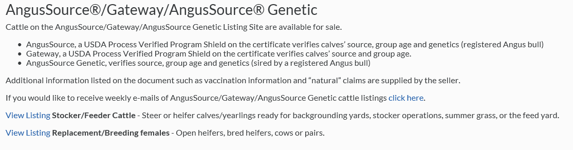 AngusSource Cattle Listing